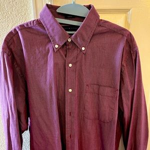 Tommy Hilfiger red mini check dress shirt
